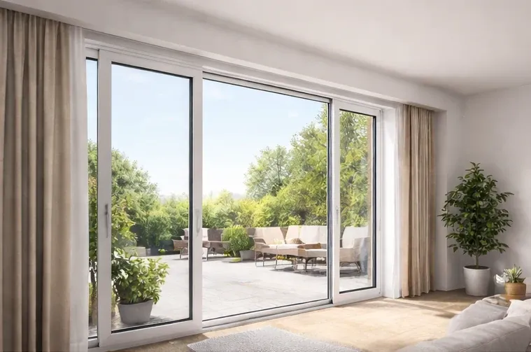 Immagine illustrativa di finestra scorrevole a grandi aperture con profilo sottile e vetrata panoramica per massima luce naturale